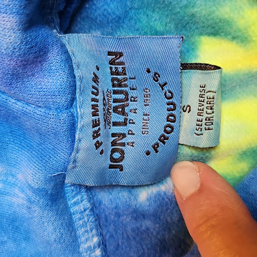 JON LAUREN Colorful Tie-Dye Psychedelic Kids Pullover Hoodie - S - Picture 4 of 4